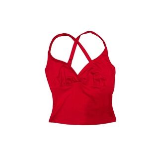 Princess Polly Red Cross-Back Top